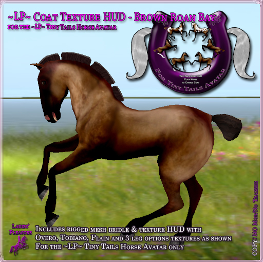 ~LP~ Tiny Tails Coat HUD [BOXED] Brown Roan Bay