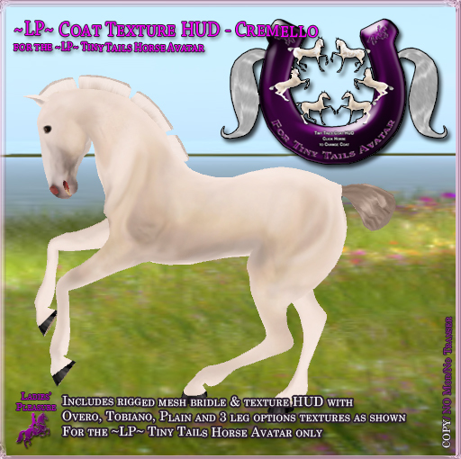 ~LP~ Tiny Tails Coat HUD [BOXED] Cremello