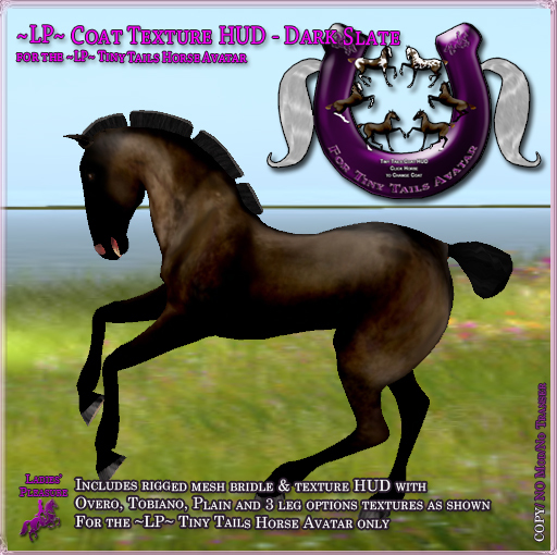 ~LP~ Tiny Tails Coat HUD [BOXED] Dark Slate