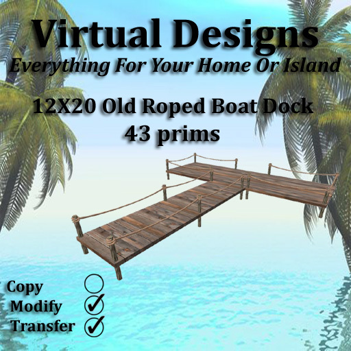 18X20 Old Roped Boat Dock & Deck