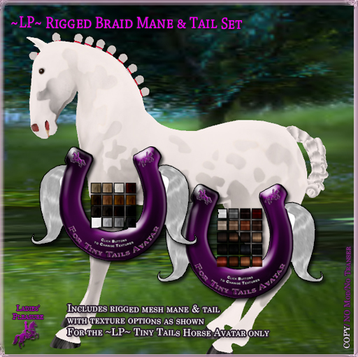 ~LP~ Rigged Braided Tiny Tails Mane & Tail BOXED