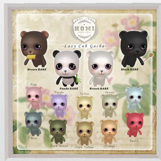 -Nomi-Lazy Cub-Pandy RARE