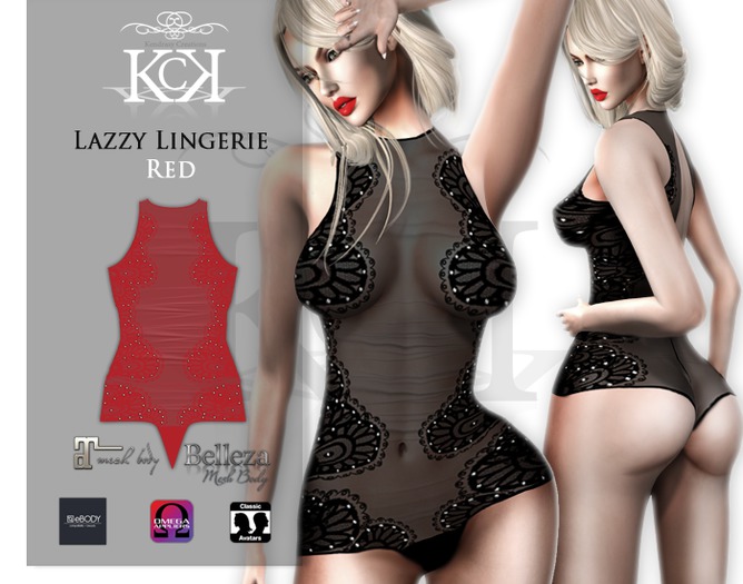 :::KC::: Lazzy Lingerie Red