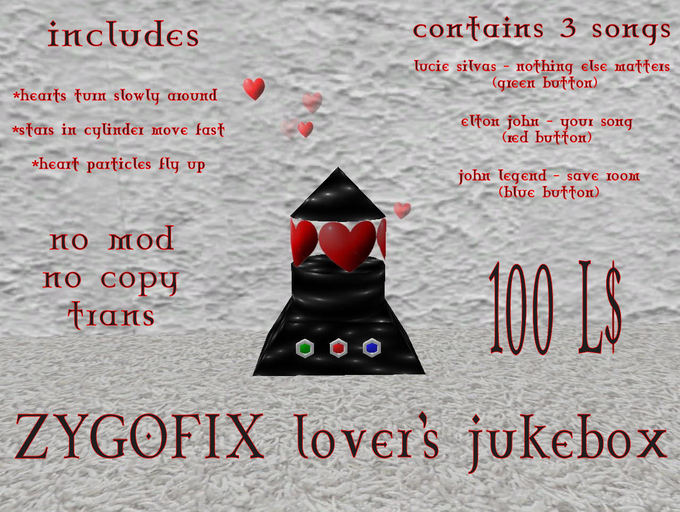 ZYGOFIX lover's jukebox