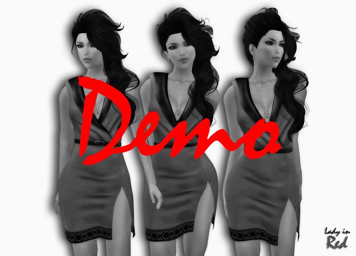 DEMO - Regina - Tuxedo Dress with Slit