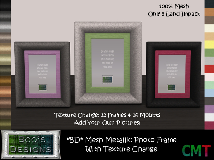 *BD* Mesh Metallic Photo Frame (Boxed)
