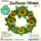 Fantasy ChinaMesh SunFlower Wreath  FULL PERM 1 prim