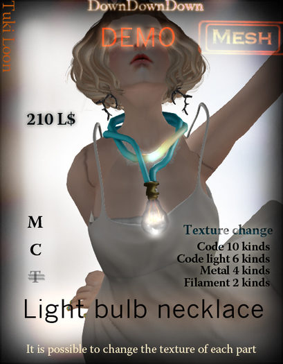 Light bulb necklace DEMO