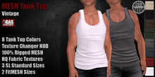 GAS [Vintage MESH Tank Top - 8 Colors with HUD]