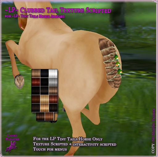 ~LP~ Clubbed Tail Texture Scripted Tiny Tails BOXED