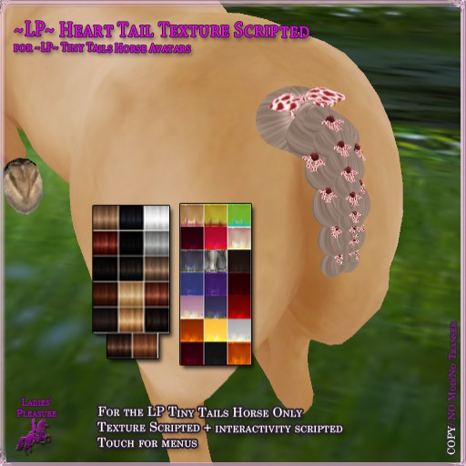 ~LP~ Heart Tail Texture Scripted Tiny Tails BOXED