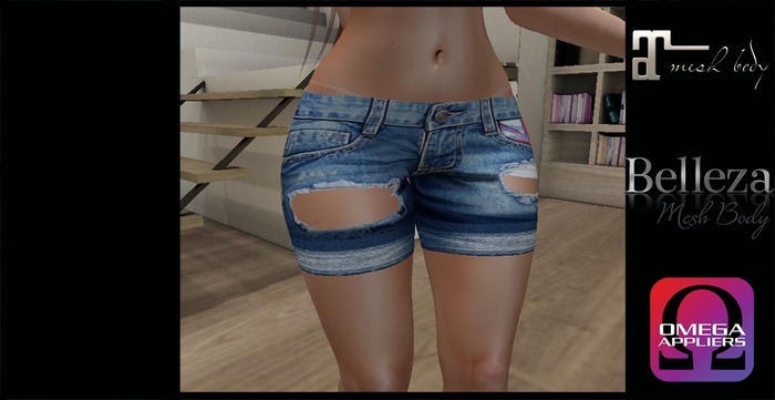 /P/ short Ripped jeans