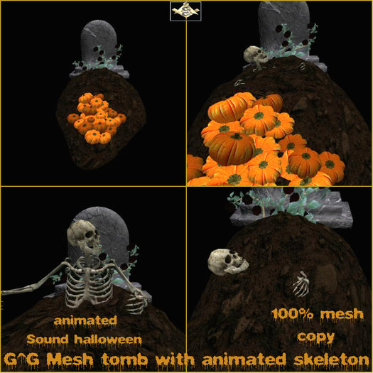 G^G Mesh tomb with animated skeleton