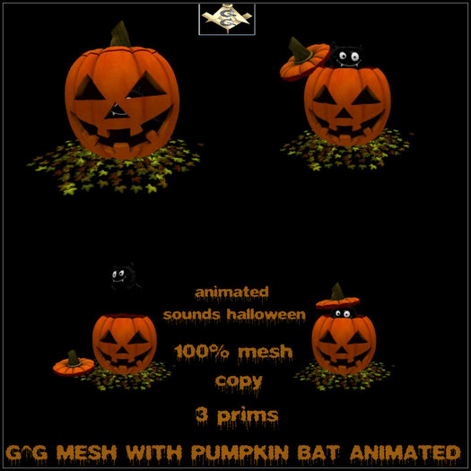 G^G MESH WITH PUMPKIN BAT ANIMATED
