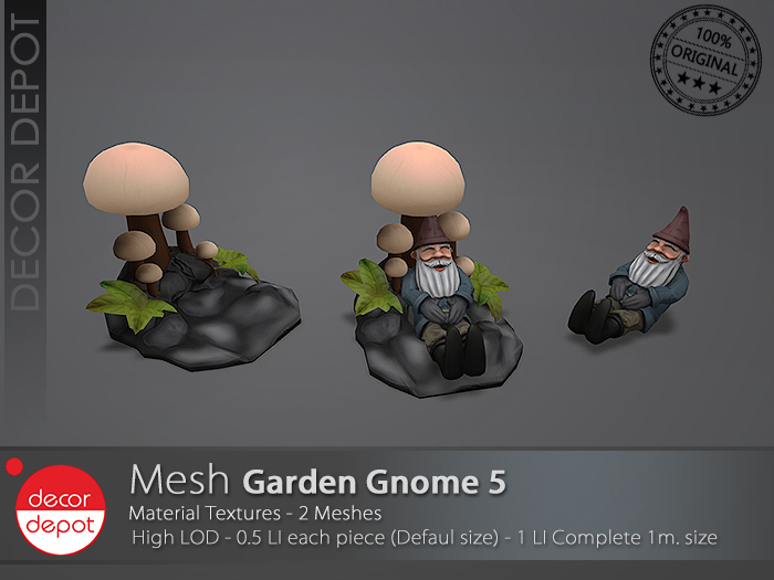 Second Life Marketplace [DD] FULL PERM Garden Gnome 5