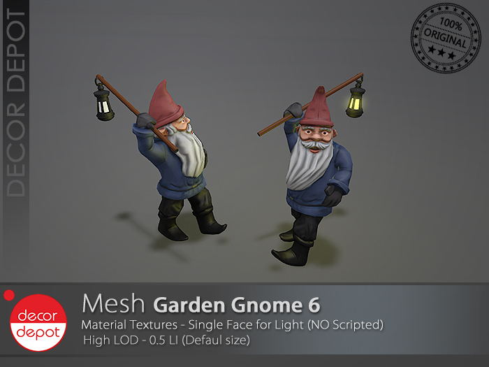 Second Life Marketplace [DD] FULL PERM Garden Gnome 6