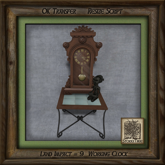 Seattle Loft Small Table w Clock Cm