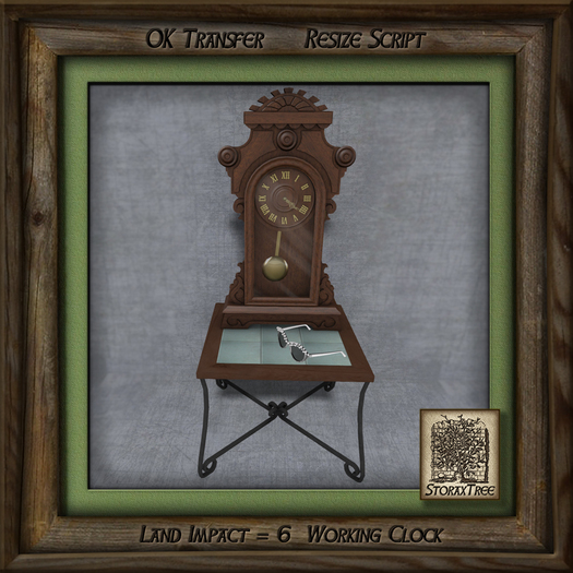 Seattle Loft Small Table w Clock Cn