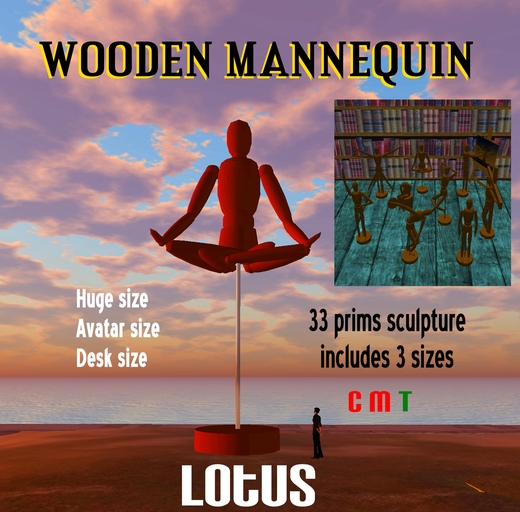 WOODEN MANNEQUIN - LOTUS - boxed