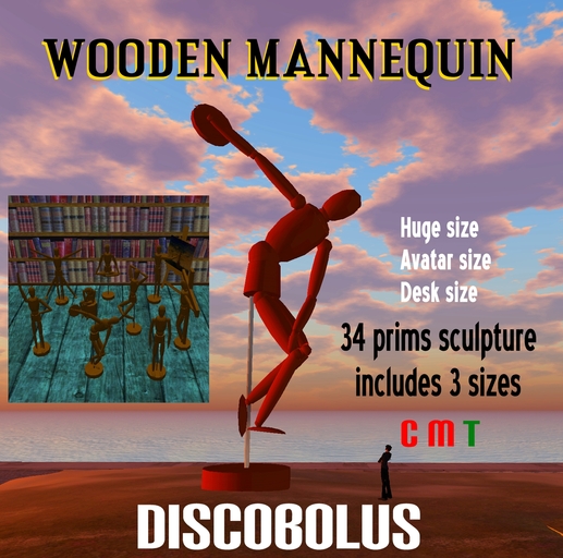 WOODEN MANNEQUIN - DISCOBOLUS - boxed