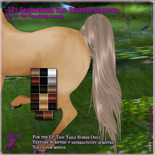 ~LP~ Saddlebred Tail Texture Scripted Tiny Tails BOXED
