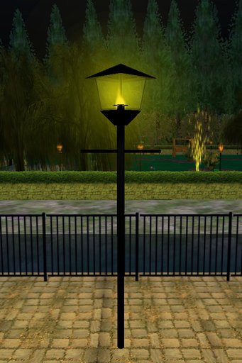 Gaslight Lamppost - Black 