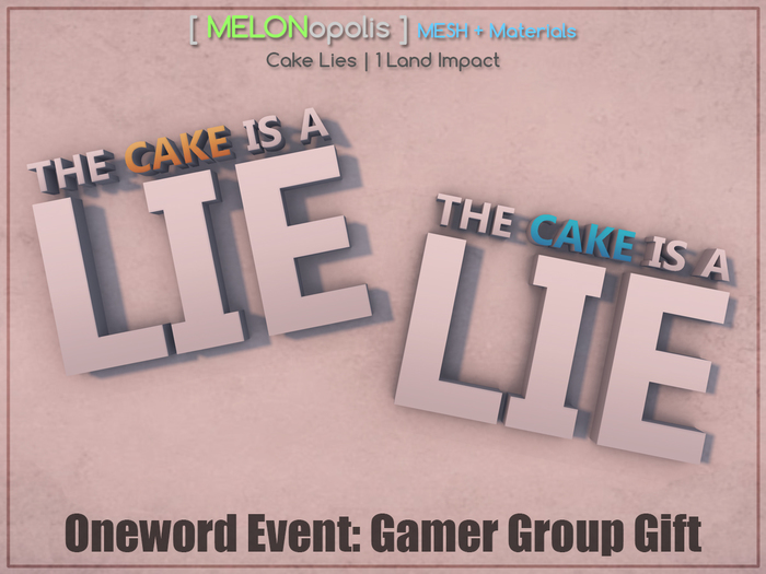 [M] 'Cake Lies' Wall Art // Oneword Gift