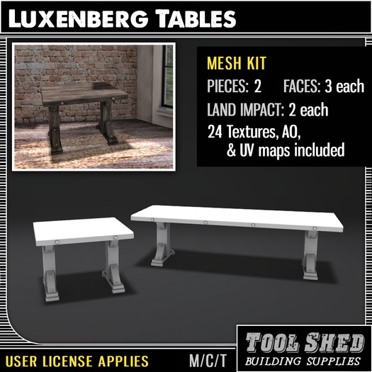 Tool Shed - Luxenberg Table Kit