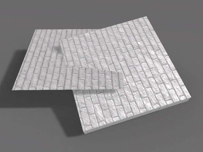 Materials seamless tintable white brick wall texture