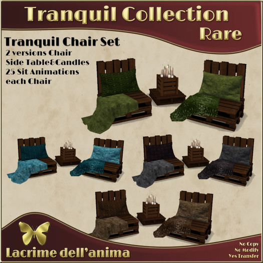 Tranquil Chair  Set - Brown (box) RARE