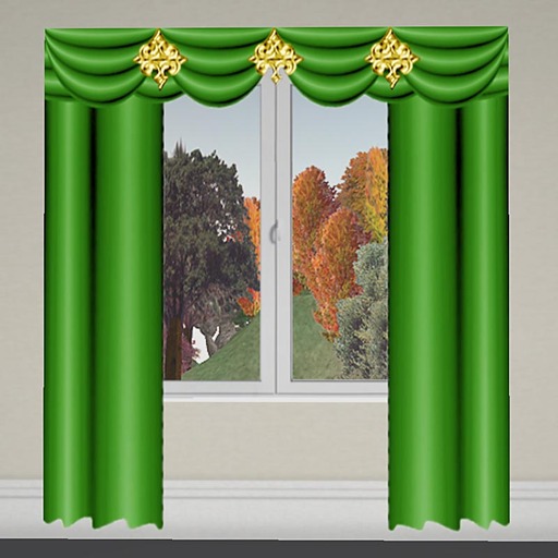 Curtain 2 Green-Gold