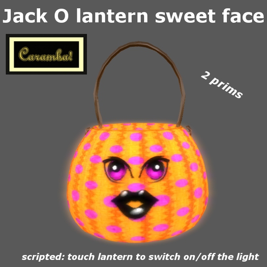 Halloween - Jack O lantern sweet face - scripted