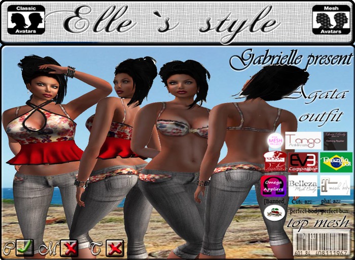 Elle`s style Agata outfit mesh&clasic avatar