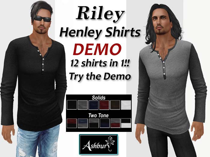 [ASHBURY] Riley Henley Shirt-DEMOS