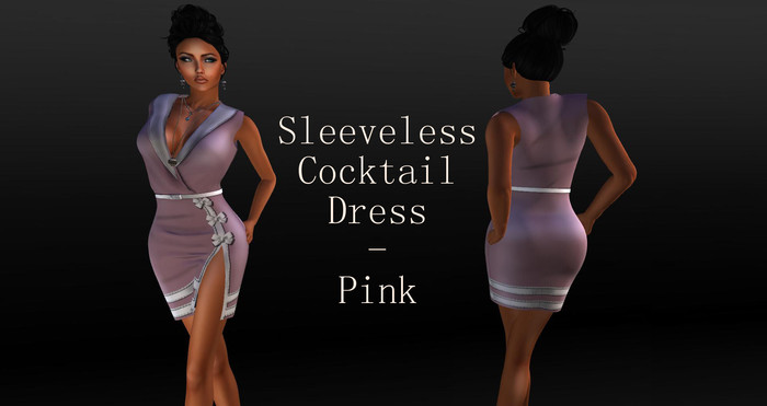Mochi - Sleeveless Cocktail Dress - Pink