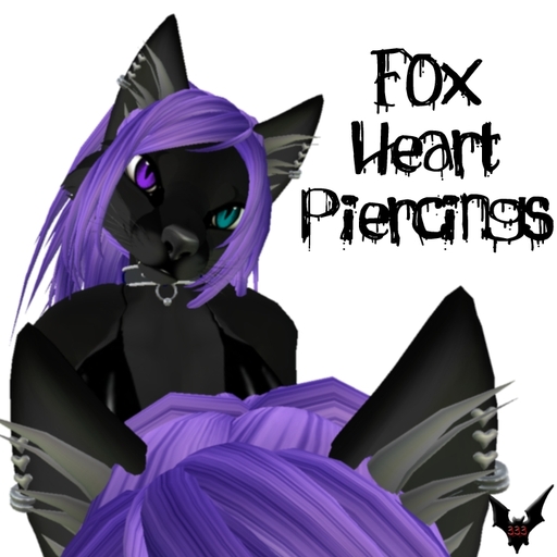 Half Evil Fox Heart Piercings