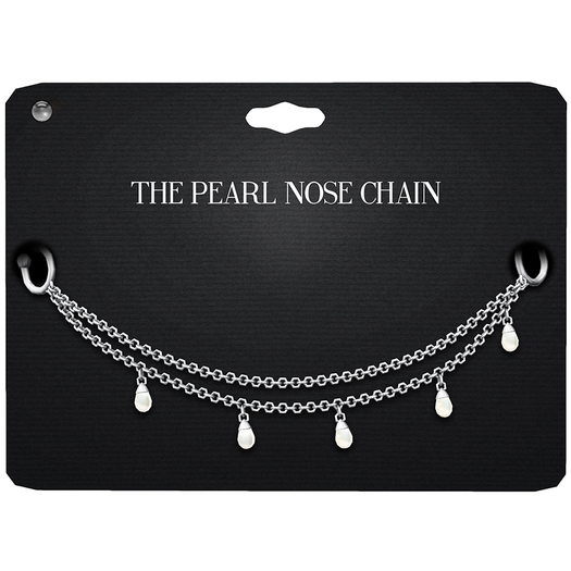 Amala - The Pearl Nose Chain - Silver