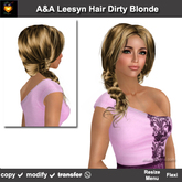 A&A Leesyn Hair Dirty Blonde. Messy modern braid swept over right shoulder. Promo!