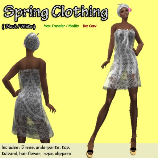 Spring Clothing Mesh ( Black / White )
