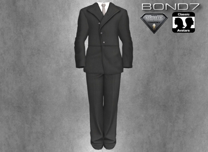 *BOND7* V-neck Longsleeve (Black)