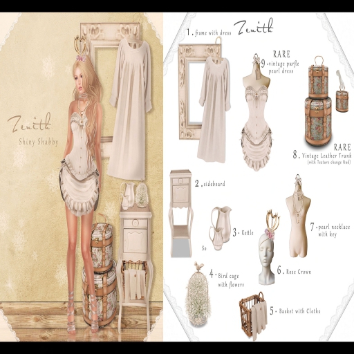 =Zenith=Vintage sideboard (Milk)