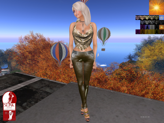 Para's HUDed Fatpack Chain Halter, Skinny Pants & Mules - Fashion Prints