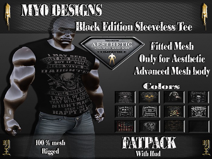 *MD*Aesthetic Black Edition Sleeveless Tee(ADD ME)