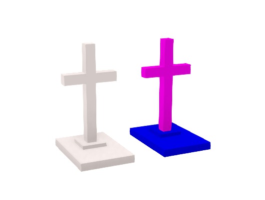 !!SNP FULL PERM MESH Memorial Cross Tombstone 1Li-2tf