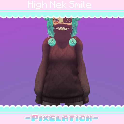 Pixelation/ High neck / Black smile(WEAR ME)