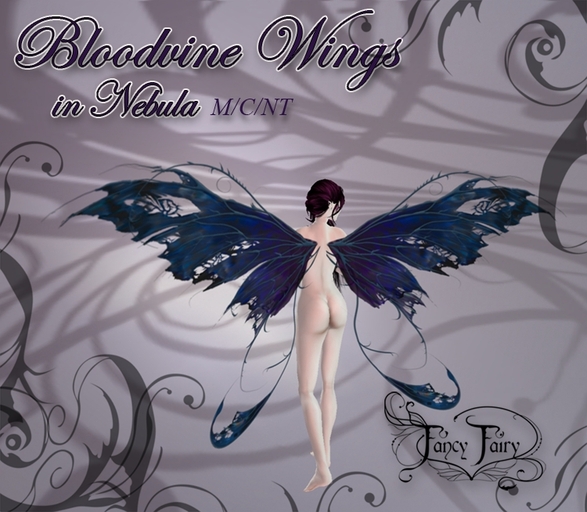 Fancy Fairy Bloodvine Scripted Wings in Nebula. Fairy Wings, Faery, Faerie