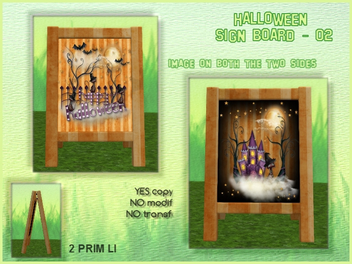 HALLOWEEN SIGN BOARD - 02