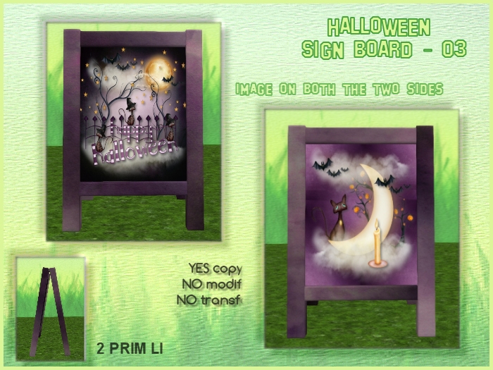 HALLOWEEN SIGN BOARD - 03