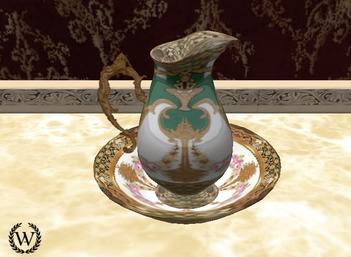 Jarra y palangana verde - Green pitcher and basin