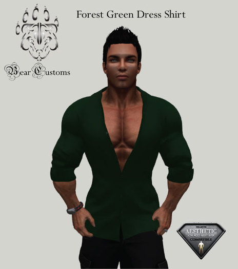 Second Life Marketplace - Forest Green Dress Shirt
